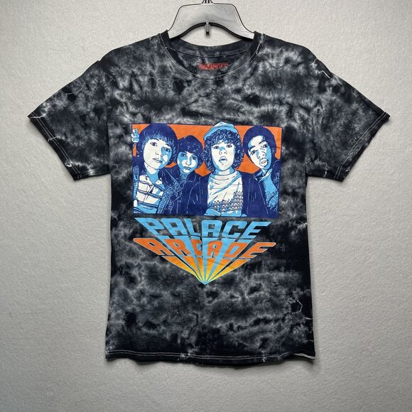 Stranger Things Palace Arcade Tie-Dye Graphic T-Shirt Small - Picture 1 of 5